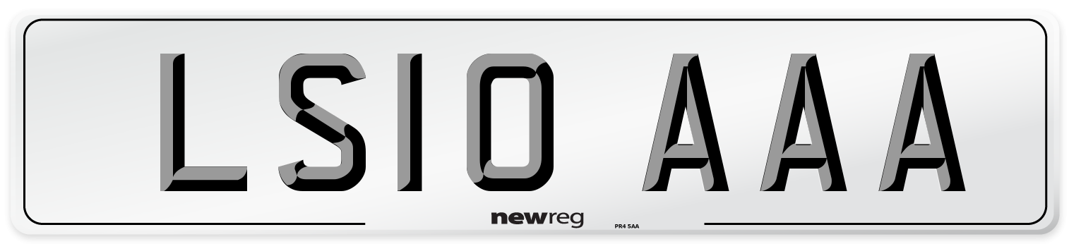 LS10 AAA Number Plate from New Reg